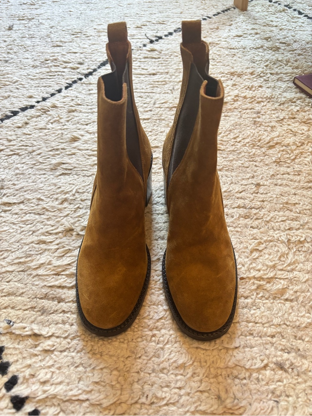 Sezane Pippa Suede Chelsea Ankle Boots - Picture 3 of 5
